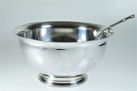 Gorham Punch Bowl with Sterling Ladle